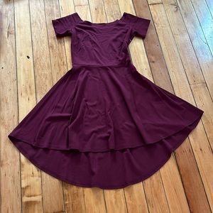 Cold shoulder- high low dress